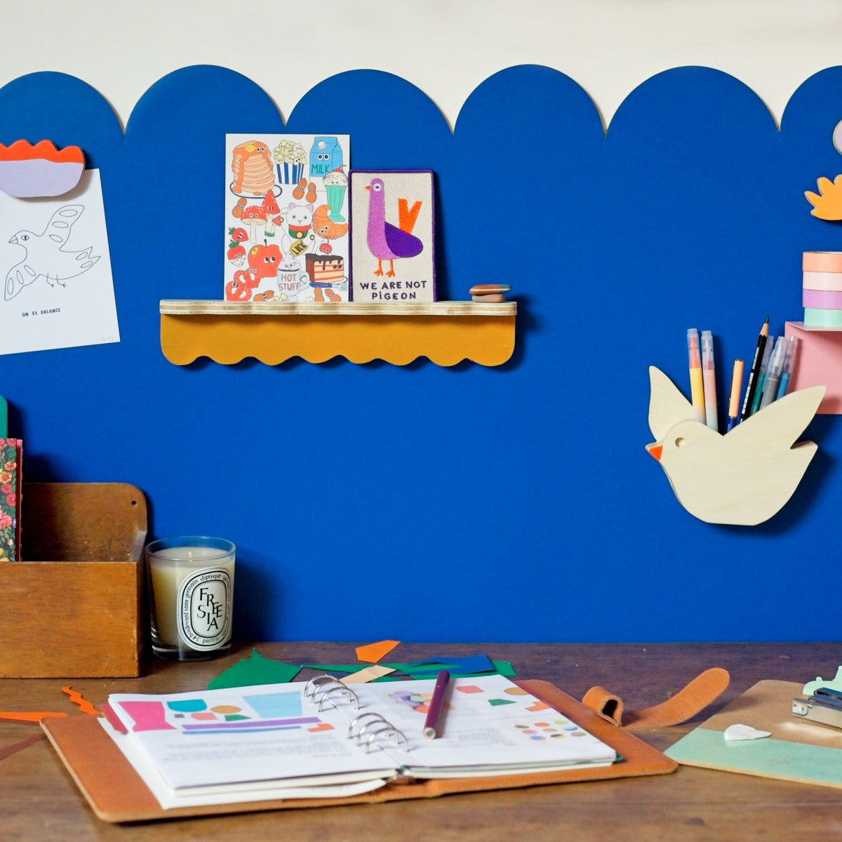 Groovy Magnets Magnetic Chalkboard Sticker Arches - Blue