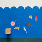 Groovy Magnets magnetische muursticker met boogjes voor kinderkamer jongenskamer blauw