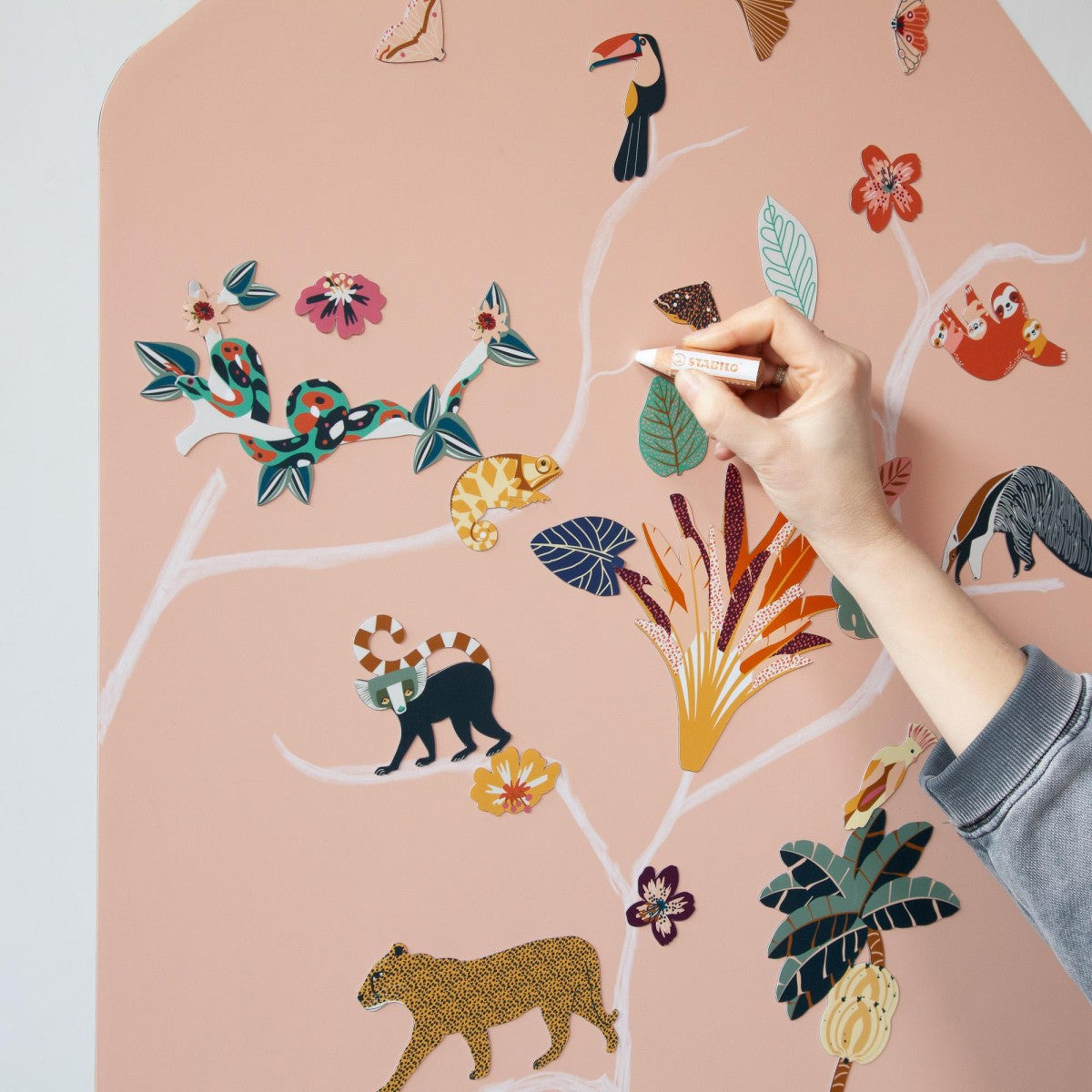 Groovy Magnets magnetische muursticker huisje voor kinderkamer meisjeskamer nude