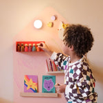 Groovy Magnets magnetische muursticker huisje voor kinderkamer meisjeskamer lichtroze