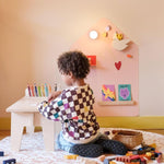 Groovy Magnets magnetische muursticker huisje voor kinderkamer meisjeskamer lichtroze
