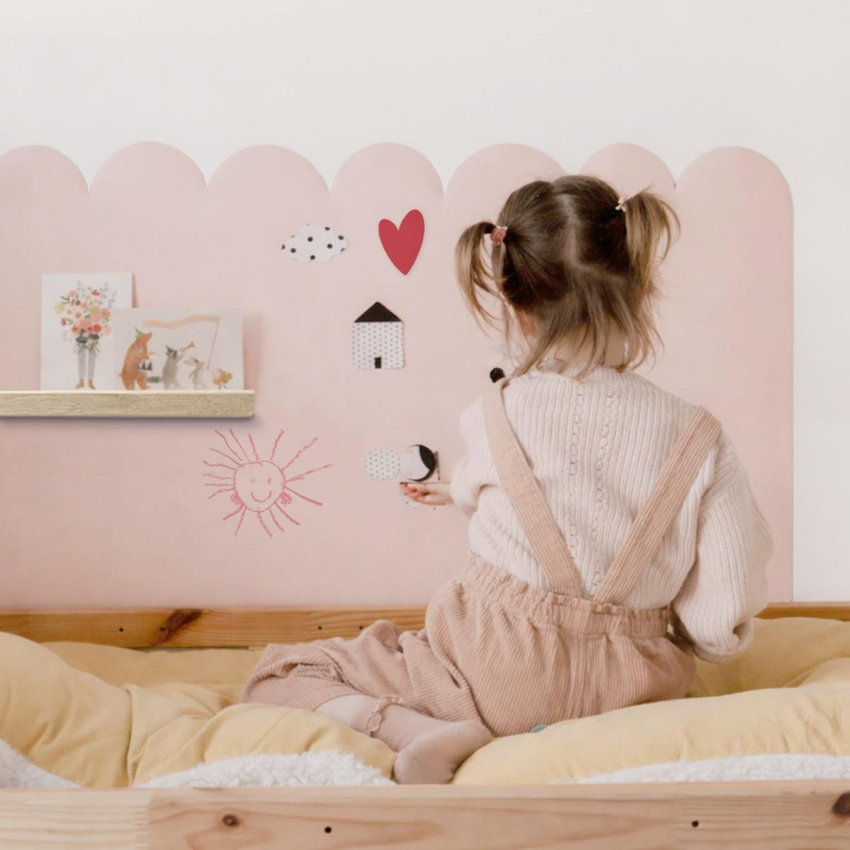 Groovy Magnets magnetische muursticker met boogjes voor kinderkamer meisjeskamer lichtroze