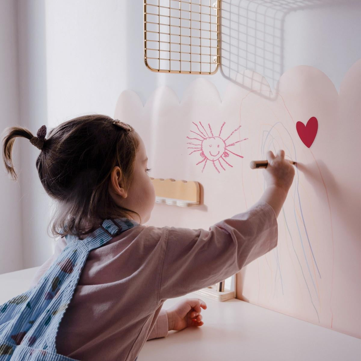 Groovy Magnets magnetische muursticker met boogjes voor kinderkamer meisjeskamer lichtroze
