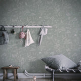 Sandberg Bosdieren behang voor de kinderkamer babykamer Hollie GPistachio lichtgroen 232-38
