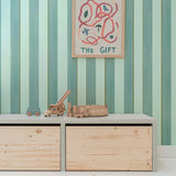 Bibelotte Wallpaper Striped Nola - Ocean