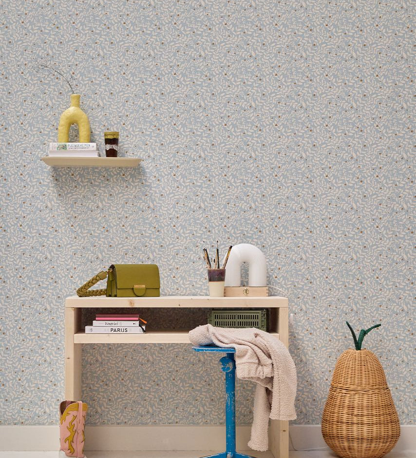 Bibelotte Wallpaper Flora - Ice Blue