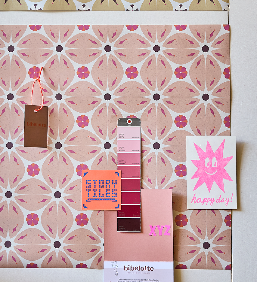 Bibelotte Wallpaper Porto - Salmon
