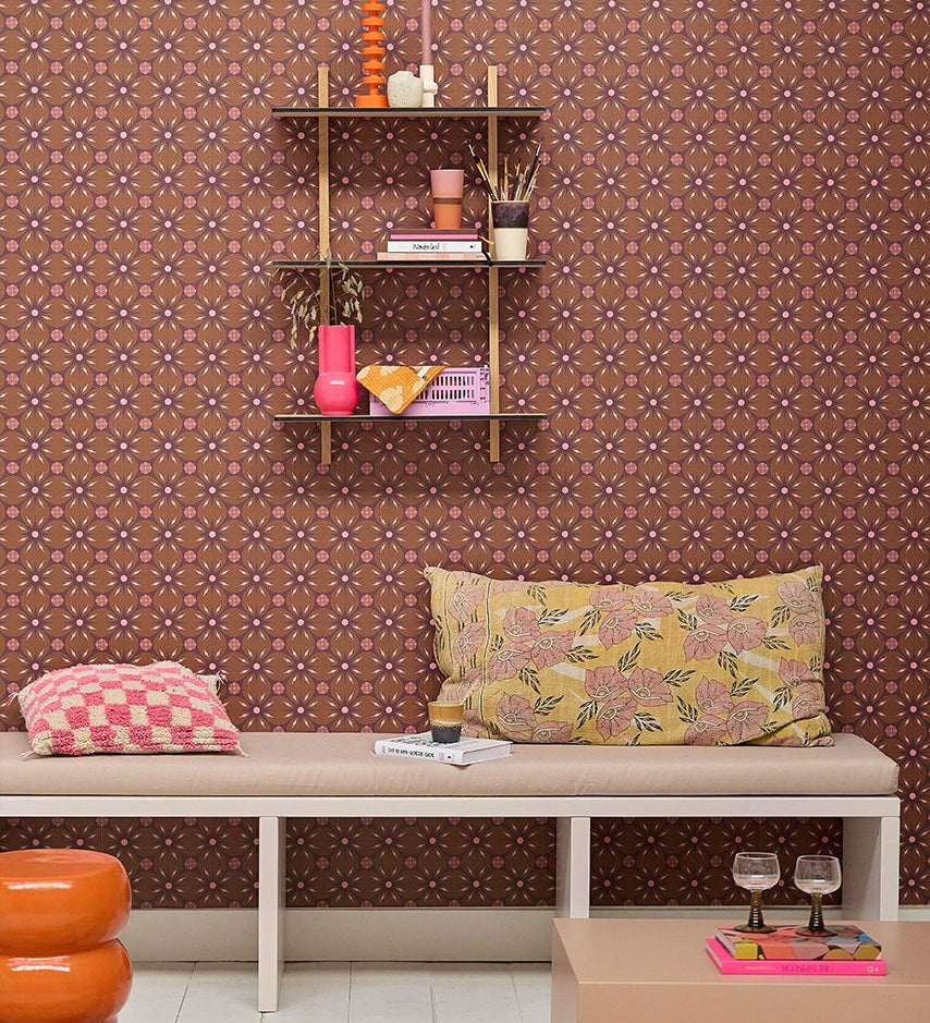 Bibelotte Wallpaper Porto - Chestnut