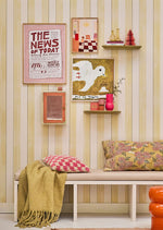 Bibelotte Wallpaper Striped Nola - Lemon