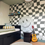 Smiley behang kinderkamer tienerkamer groen Papr Walls Face the Wall geblokt