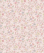 Dutch Wallcoverings bloemen behang met konijnen meisjeskamer roze JS3105