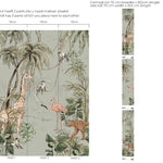 Annet Weelink Jungle behang voor de kinderkamer dusty mint