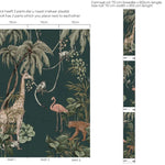 Annet Weelink Jungle behang jungle jazz voor de kinderkamer dark teal