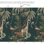 Annet Weelink Jungle behang jungle jazz voor de kinderkamer dark teal