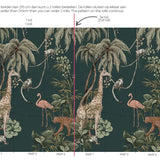 Annet Weelink Jungle behang jungle jazz voor de kinderkamer dark teal