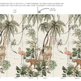 Annet Weelink Jungle Jazz behang voor de kinderkamer off white