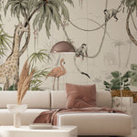 Annet Weelink Jungle Jazz behang voor de kinderkamer off white