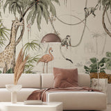 Annet Weelink Jungle Jazz behang voor de kinderkamer off white