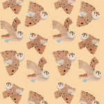 Aniek Bartels x Meet me at the wall owl uilen dierenbehang behang meisjeskamer babykamer creme