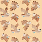 Aniek Bartels x Meet me at the wall owl uilen dierenbehang behang meisjeskamer babykamer creme