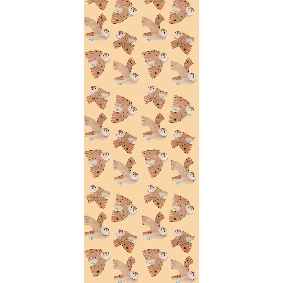 Aniek Bartels x Meet me at the wall owl uilen dierenbehang behang meisjeskamer babykamer creme