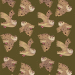 Aniek Bartels x Meet me at the wall owl uilen dierenbehang behang meisjeskamer babykamer groen