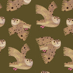 Aniek Bartels x Meet me at the wall owl uilen dierenbehang behang meisjeskamer babykamer groen