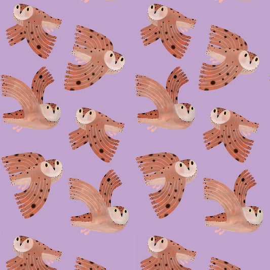 Aniek Bartels x Meet me at the wall owl uilen dierenbehang behang meisjeskamer babykamer