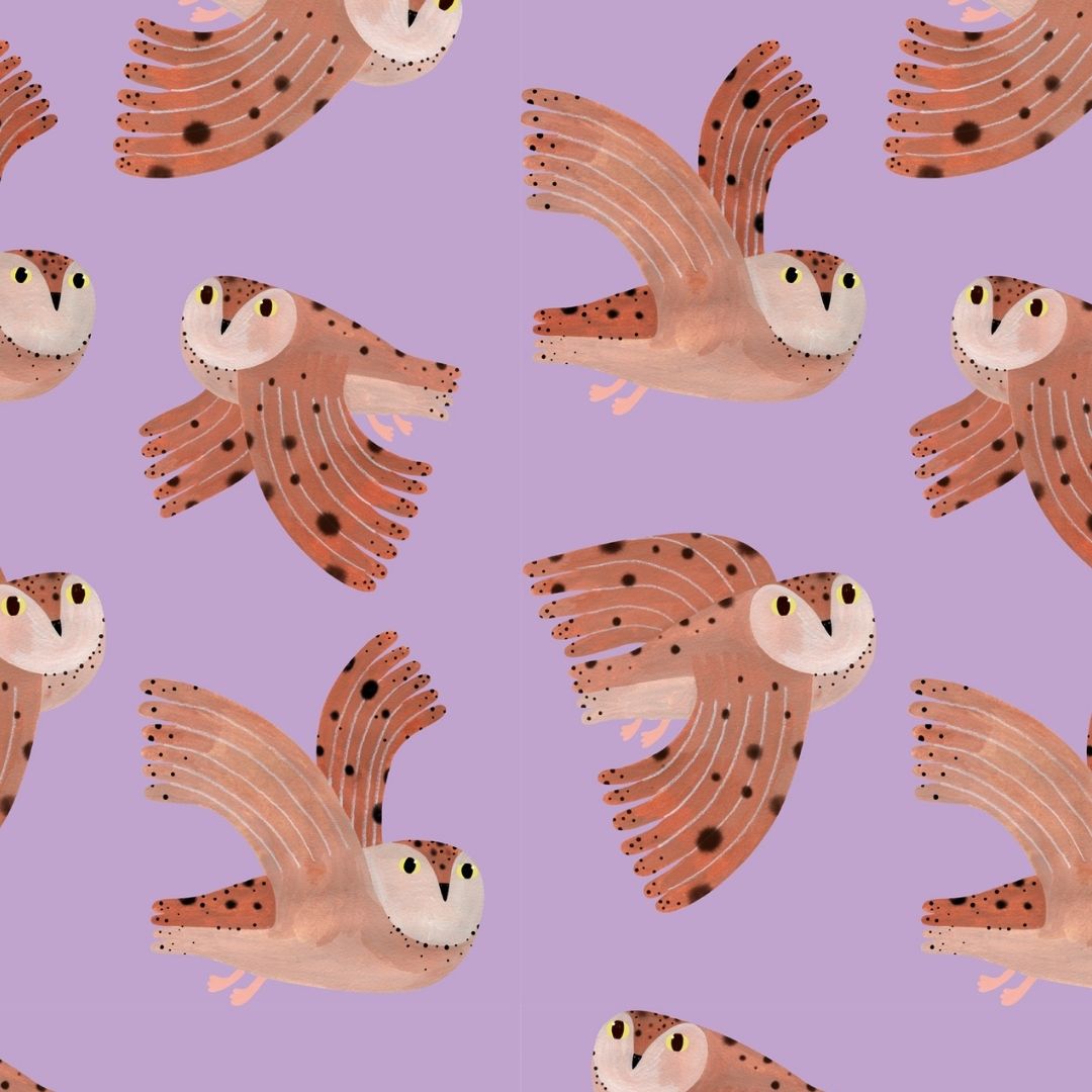 Aniek Bartels x Meet me at the wall owl uilen dierenbehang behang meisjeskamer babykamer