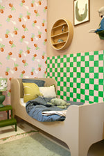 Aniek Bartels x Meet me at the wall skating lion sweet roze en groen  meisjeskamer