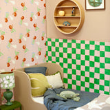 Aniek Bartels x Meet me at the wall geblokt behang groen jongenskamer 