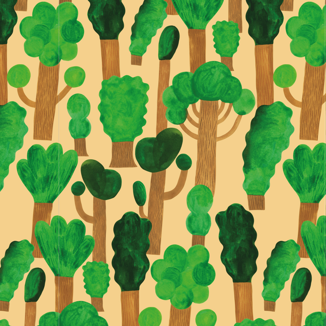 Aniek Bartels x Meet me at the wall trees bomen behang natuur neutrale kinderkamer jongenskamer meisjeskamer babykamer