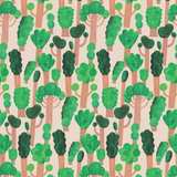 Aniek Bartels x Meet me at the wall trees bomen behang natuur lichtroze meisjeskamer