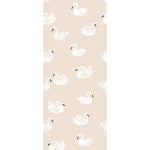 Joelle Wehkamp x Meet me at the wall Swans zwanen dierenbehang voor de kinderkamer meisjekamer beige