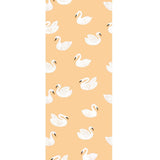 Joelle Wehkamp x Meet me at the wall Swans zwanen dierenbehang voor de kinderkamer meisjeskamer zachtgeel