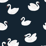 Joelle Wehkamp x Meet me at the wall Swans zwanen dierenbehang voor de kinderkamer meisjekamer blauw