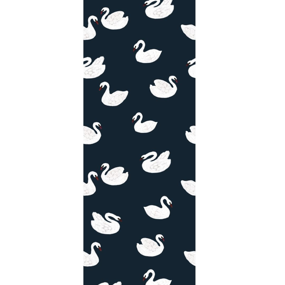 Joelle Wehkamp x Meet me at the wall Swans zwanen dierenbehang voor de kinderkamer meisjekamer blauw