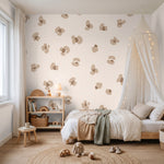 Leopard luipaard behang voor meisjeskamer tienerkamer beige zand