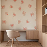 Leopard behang meisjeskamer tienerkamer creme roze