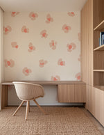 Leopard behang meisjeskamer tienerkamer creme roze