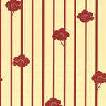 Studio Lisa Bengtsson Buttercream 1714 bloemen en strepen behang voor de meisjeskamer en tienerkamer beige rood 