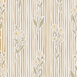 Little Amour bloemen en strepen behang voor meisjeskamer en babykamer honey geel