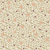 Little Amour Blossom Vines bloemenbehang voor meisjeskamer en babykamer roze groen en bordeaux rood