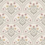 Boogjes behang voor meisjeskamer en babykamer Flora Arches Little Amour zand groen beige