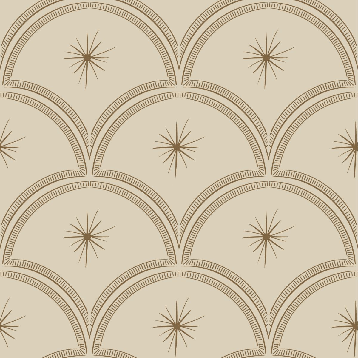 Little Amour Magic Arches boogjes behang voor babykamer neutrale kinderkamer meisjeskamer zand  beige
