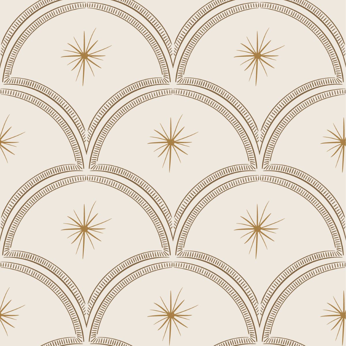 Little Amour Magic Arches boogjes behang voor babykamer neutrale kinderkamer meisjeskamer zand 