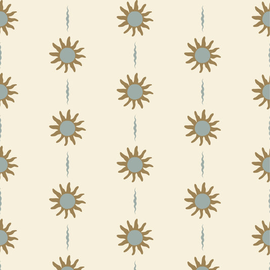 Zonnen behang kinderkamer little amour sunny days blauw meisjeskamer babykamer tienerkamer