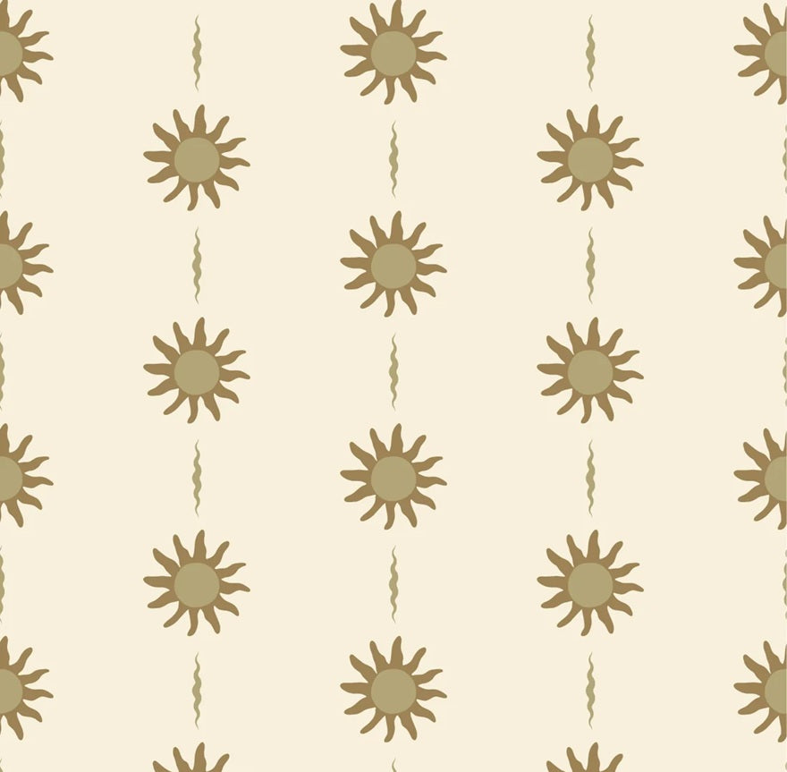 Little Amour Sunny Days Olijfgroen zonnebehang voor kinderkamer meisjeskamer babykamer 