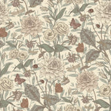 Little Amour Floral Spring bloemenbehang voor de kinderkamer creme