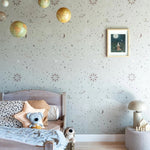 Little Amour ruimte behang voor de kinderkamer space stars groen